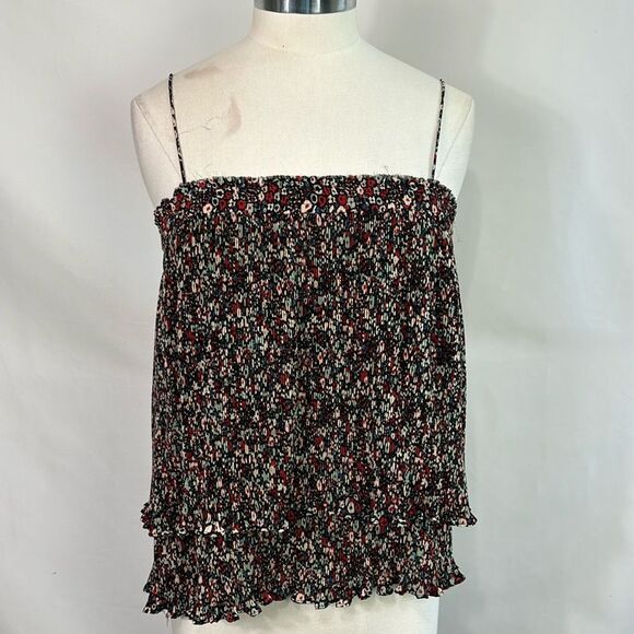 NWT Derek Lam Pleated Floral Top